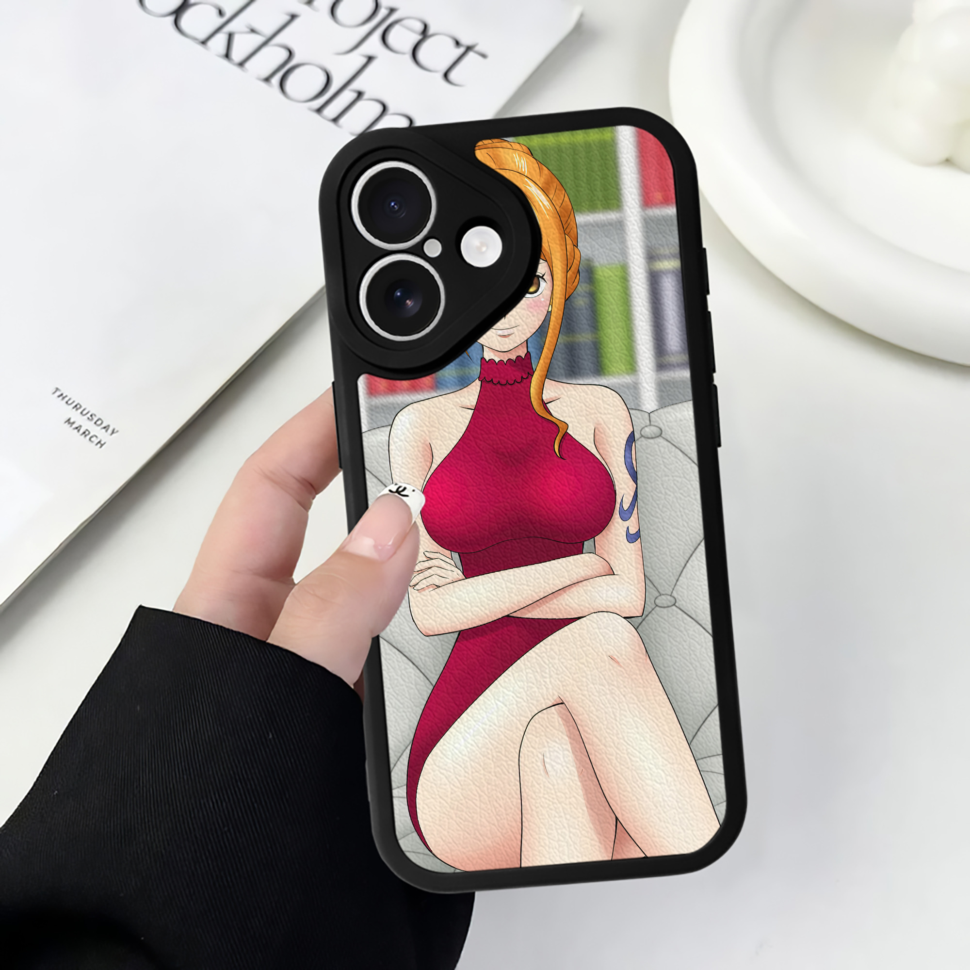 （画像用） ワンピース ONE PIECE 【iPhone 16シリーズ対応】シリコンスマホケース（レザー調） 材質：シリコン